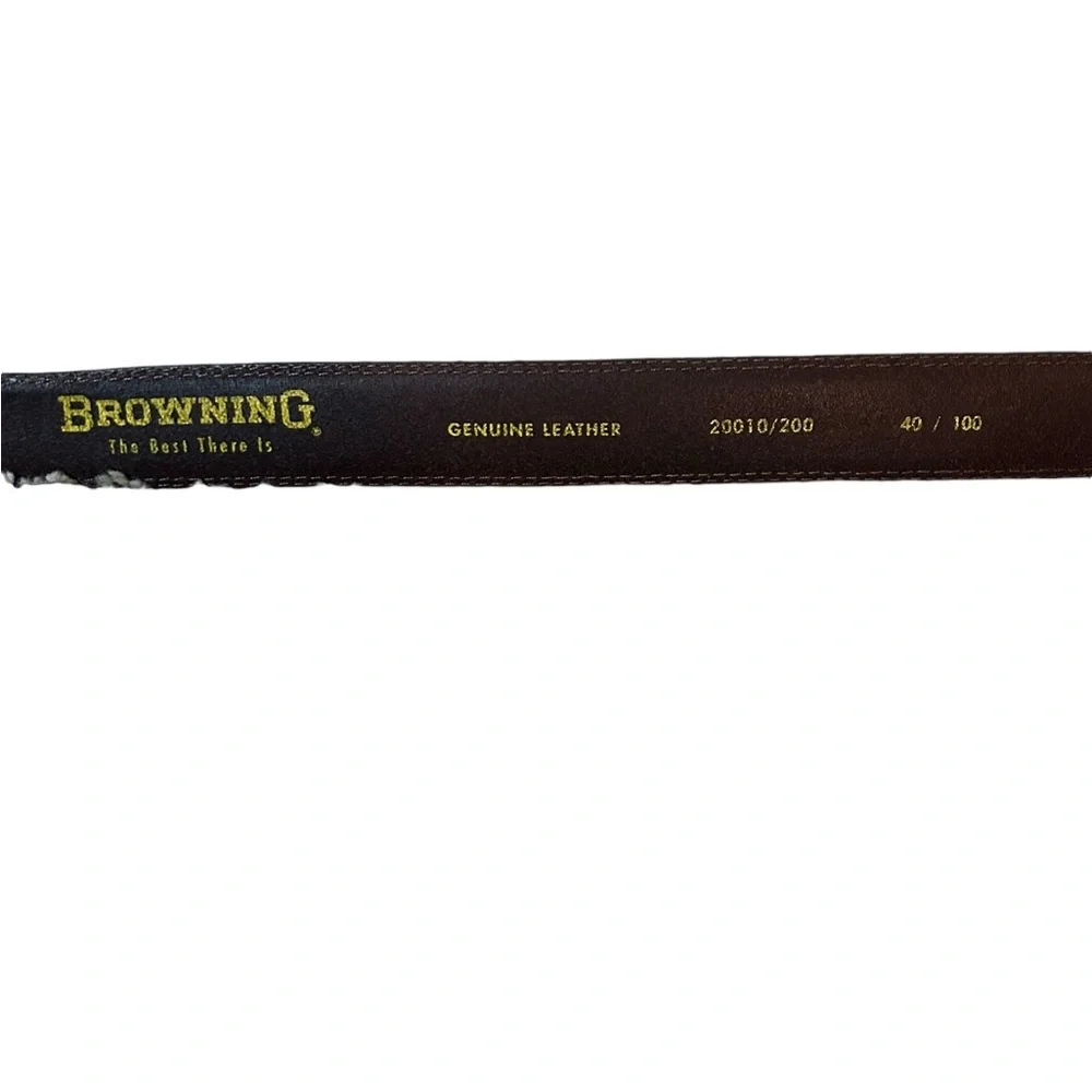 Browning Mens Brown Leather Belt The Best There Is Sz 40‎ Broke In